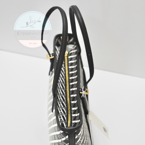 TORY BURCH Crossbody/ Tote Bag Geo Logo Zip Closure - Picture 8 of 14